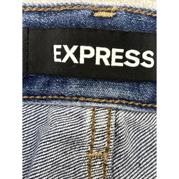 Woman's Express Jeans, Wide Leg Cropped High Rise, Size 14 Med. Wash, Baggy, NWT - Picture 12 of 15